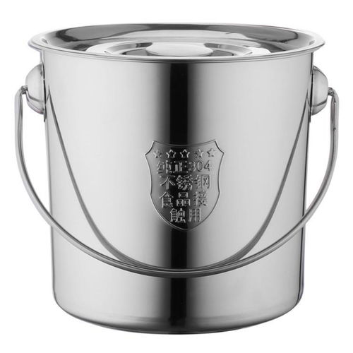 厂家直销加厚304不锈钢提桶带盖商用家用汤桶提桶水桶油桶奶茶桶